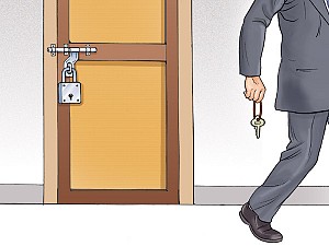 ताला अभिलेखालयमा, चाबी परराष्ट्रमा