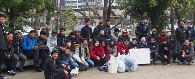 नेपाली विद्यार्थीले गरे सेन्दाइ सफाइ