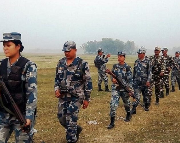 नेपाल-भारत सीमा क्षेत्रमा सशस्त्र प्रहरीको ‘फोर्स मार्च’