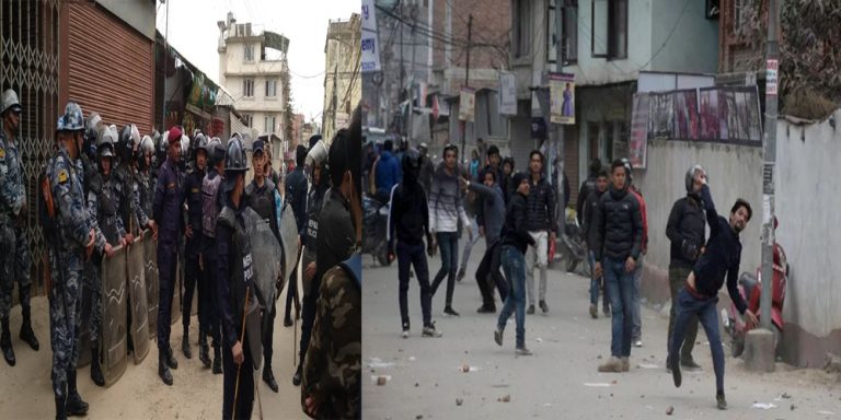 देउवा र सिटौला पक्षका विद्यार्थीबीच मारमुङ्ग्री
