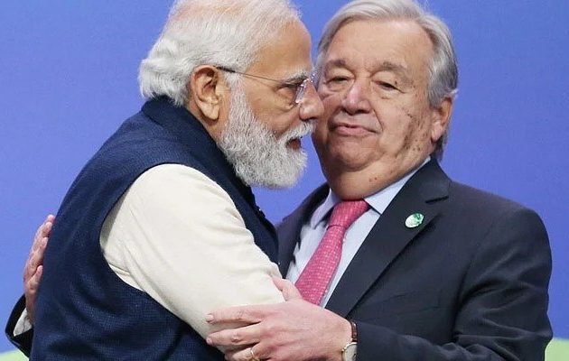 नरेन्द्र मोदी र संयुक्त राष्ट्रसंघका महासचिव गुटेरेसको भेटवार्ता