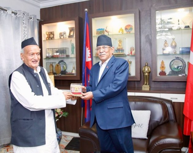 अध्यक्ष प्रचण्ड र भाजपा नेता कोशियारीबिच भेटवार्ता