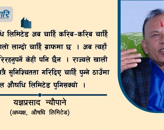 बन्द हुने अवस्थाको औषधि लिमिटेड मुनाफामा