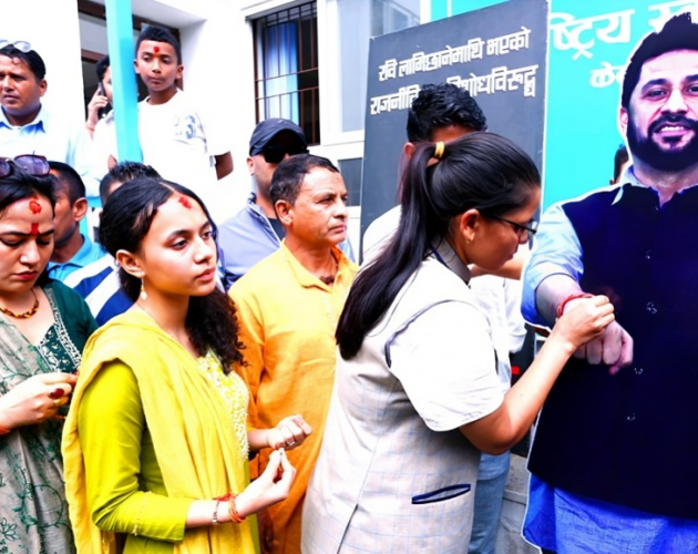 राखीमा बाँधिए रवि : समर्थकले गरे ‘कट आउट’लाई पूजा