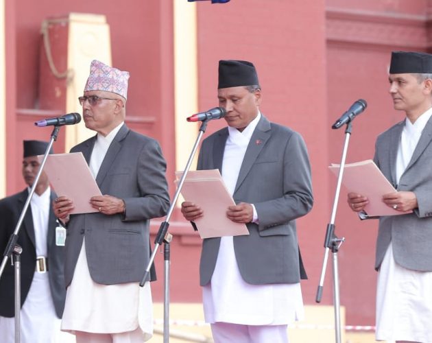 कार्की क्याबिनेटका तीन मन्त्रीले लिए शपथ