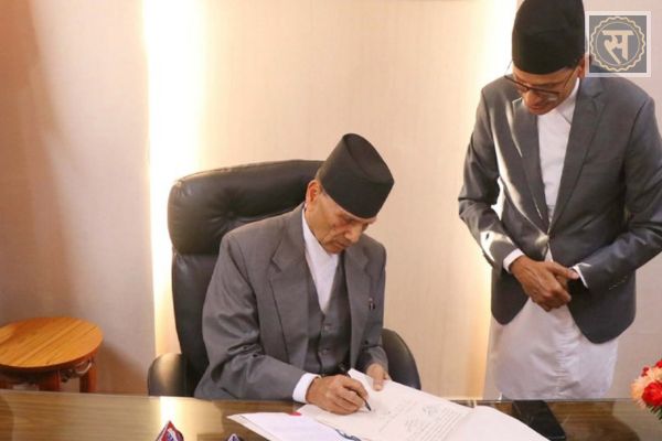 नवनियुक्त परराष्ट्रमन्त्रीद्वारा पदभार ग्रहण