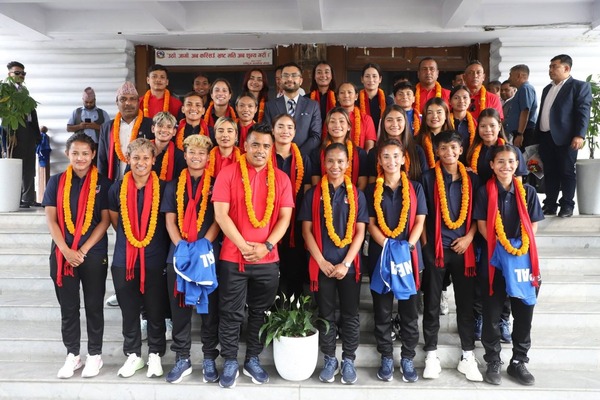साफ महिला च्याम्पियनसिप खेल्न जाने नेपाली टोलीको बिदाइ